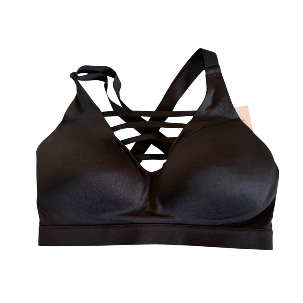 Victoria’s Secret Black Strappy Sports Bra 32D NWT